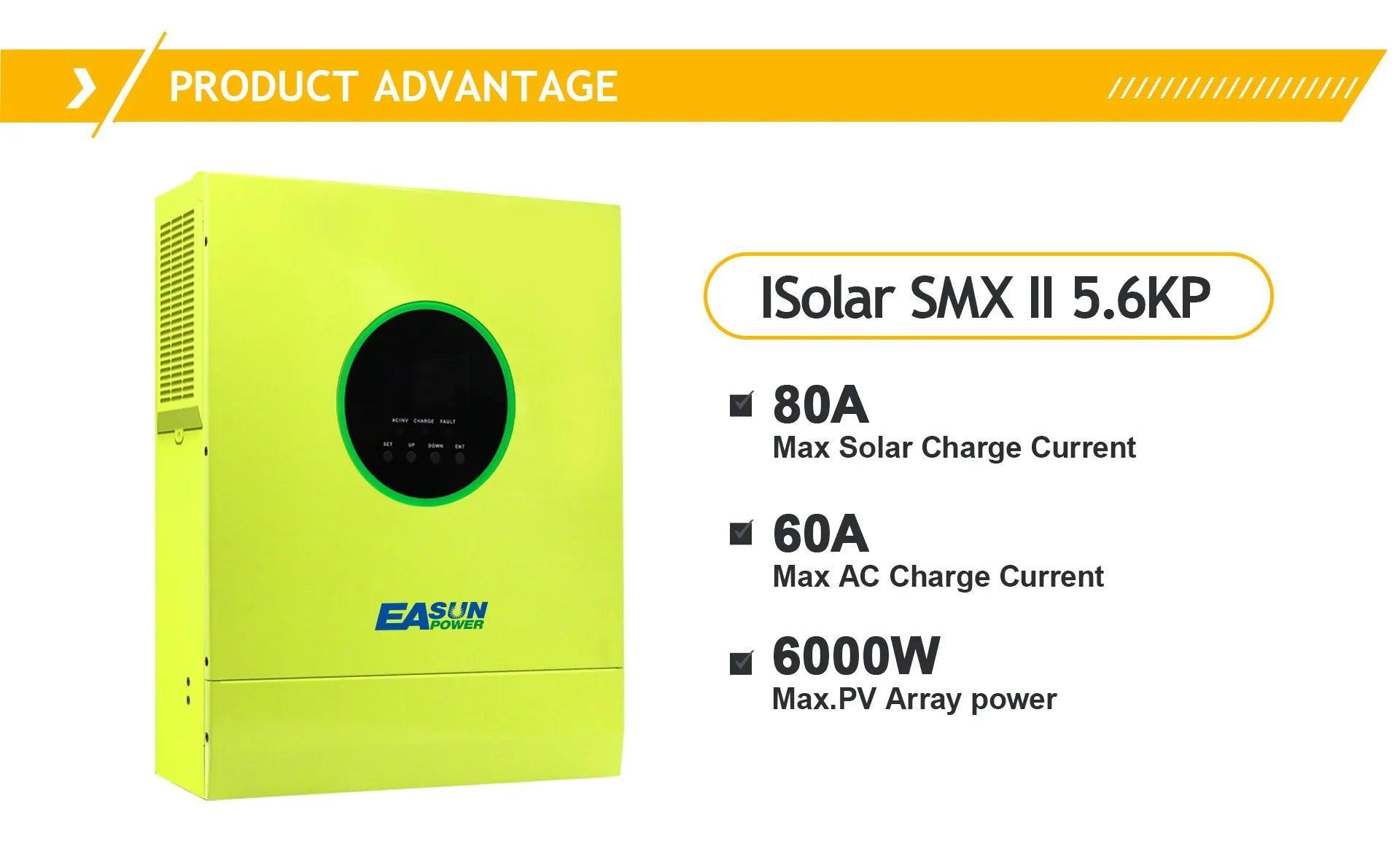 Easun 5.6KW Off Grid Invrerter Max 4HP Motor Support Parallel 3 Phase Output